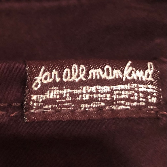 7 for All Mankind Wine Red Velvet like Pant Size 25 - Picture 4 of 4